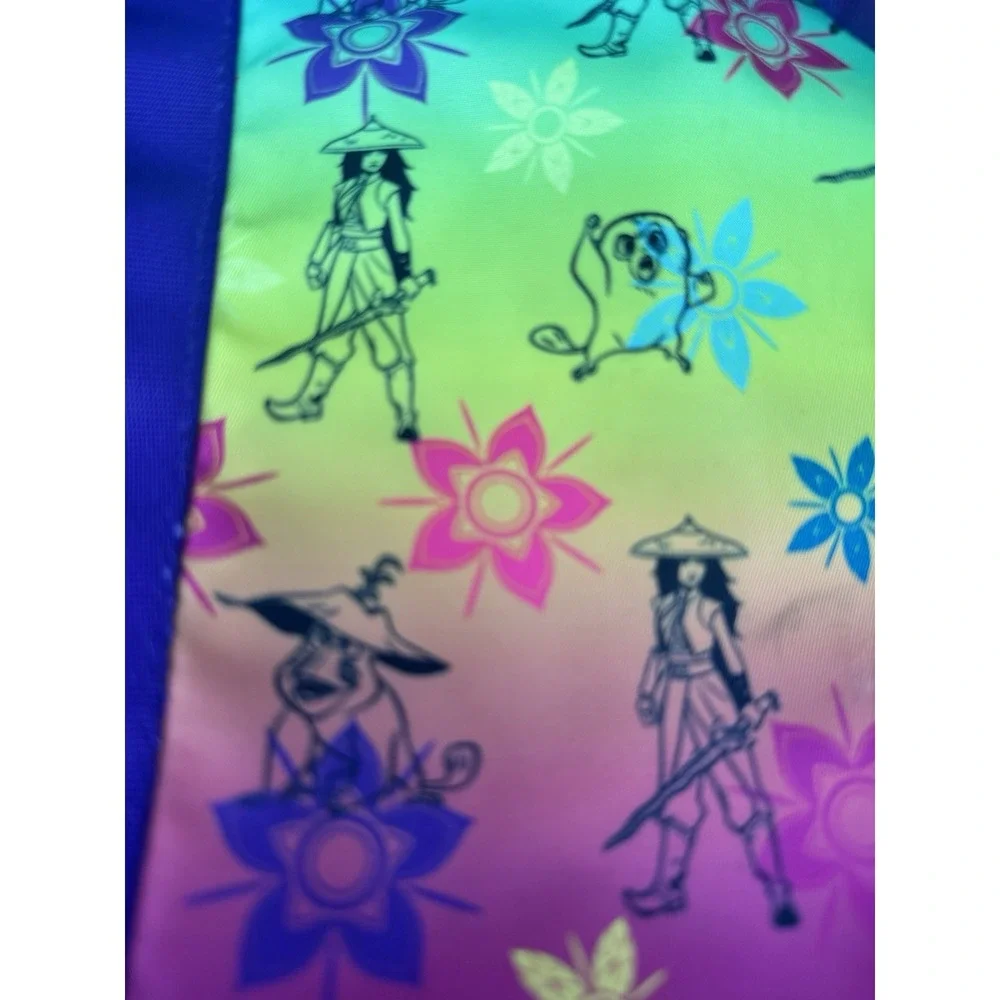 Disney Raya and the Last Dragon Duffle Bag Travel Overnight Kids Purple Rainbow